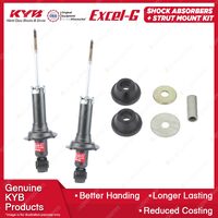 2x Rear KYB Shock Absorbers + Strut Mount Kit for Honda CRV RD7 K24A1 SUV 05-07