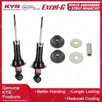 2x Rear KYB Shock Absorbers + Strut Mount Kit for Honda CRV RE4 K24Z1 SUV 07-12