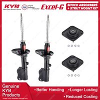 2 Front KYB Shock Absorbers + Strut Mount Kit for Hyundai S Coupe 1N Coupe 90-95