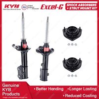 2 Front KYB Shock Absorbers + Strut Top Mount Kit for Hyundai Excel X3 94-00