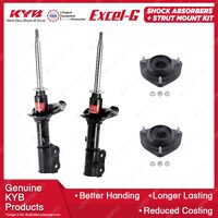 2 Front KYB Shock Absorbers + Strut Top Mount Kit for Hyundai Accent LC LS 00-06