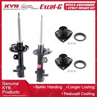 2x Front KYB Shock Absorbers + Strut Mount Kit for Hyundai Accent MC 06-10