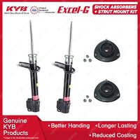 Pair Front KYB Shock Absorbers Strut Mount Kit for Hyundai Sonata Y3 Sedan 93-98