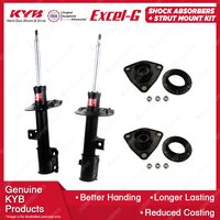 Pair Front KYB Shock Absorbers + Strut Mount Kit for Hyundai iX35 LM Wagon 10-15