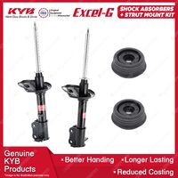 2x Rear KYB Shock Absorbers + Strut Mount Kit for Hyundai Excel X3 Sprint 97-00