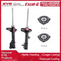 2 Rear KYB Shock Absorbers + Strut Mount Kit for Hyundai Elantra Lavita XD 00-06