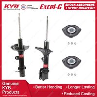 Pair Rear KYB Shock Absorbers + Strut Mount Kit for Hyundai Tucson JM SUV 04-10