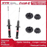 Pair Rear KYB Shock Absorbers Strut Mount Kit for Hyundai Sonata Y2 Sedan 89-93