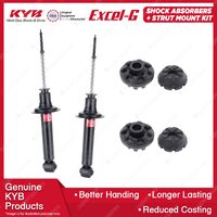 2 Rear KYB Shock Absorbers Strut Mount Kit for Hyundai Sonata Y3 FWD Sedan 93-98