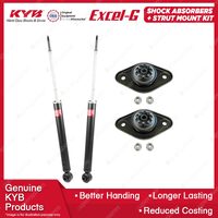 2x Rear KYB Shock Absorbers + Strut Mount Kit for Hyundai Accent MC 06-10