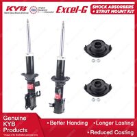 2x Front KYB Shock Absorbers Strut Mount Kit for Kia Rio BC A5D 1.5 I4 FWD 00-02