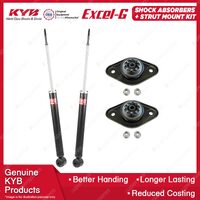 Pair Rear KYB Shock Absorbers + Strut Mount Kit for Kia Rio JB G4ED G4EE 05-11