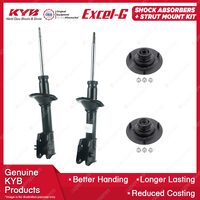 2 Rear KYB Shock Absorbers + Strut Mount Kit for Land Rover Freelander SUV 97-07