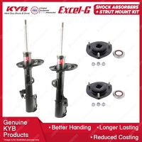 2x Front KYB Shock Absorbers + Strut Mount Kit for Lexus RX350 GGL15R SUV 09-12