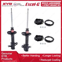 2 Rear KYB Shock Absorbers Strut Mount Kit for Mazda 323 BA Astina Protege 94-98