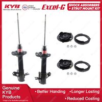 2 Rear KYB Shock Absorbers + Strut Mount Kit for Mazda 323 BA Astina KF 94-98