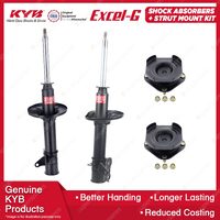 2x Rear KYB Shock Absorbers + Strut Mount Kit for Mazda 626 GF FSDE 97-02