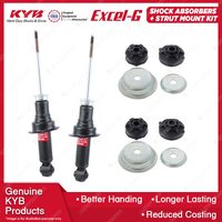 2 Rear KYB Shock Absorbers + Strut Mount Kit for Mazda MX-5 NB Convertible 98-05