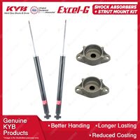 2 Rear KYB Shock Absorbers + Strut Top Mount Kit for Mazda Mazda 3 BK 04-09