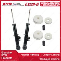 2 Rear KYB Shock Absorbers + Strut Mount Kit for Mini Cooper S R50 R52 R53 02-09