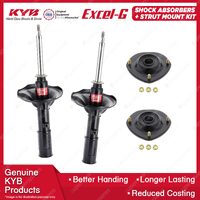 2 Front KYB Shock Absorbers + Strut Mount Kit for Mitsubishi Galant HG HH 89-92