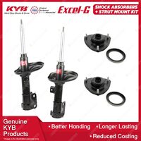 2x Front KYB Shock Absorbers + Strut Mount Kit for Mitsubishi 380 DB Sedan 05-08