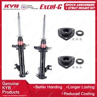 Pair Front KYB Shock Absorbers + Strut Mount Kit for Nissan Pulsar N15 FWD 98-00