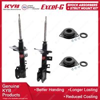 2x Front KYB Shock Absorbers + Strut Mount Kit for Nissan Pathfinder R50 99-01