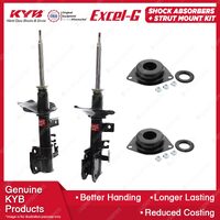 2x Front KYB Shock Absorbers + Strut Mount Kit for Nissan Pathfinder R50 01-05