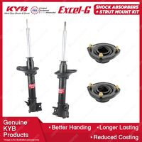 2x Rear KYB Shock Absorbers + Strut Mount Kit for Nissan Bluebird U13 93-97