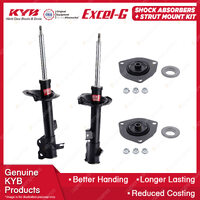 2x Rear KYB Shock Absorbers Strut Mount Kit for Nissan X-Trail T30 QR25DE 01-07