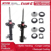 2x Front KYB Shock Absorbers + Strut Mount Kit for Opel Astra AH Z18XE 04-07