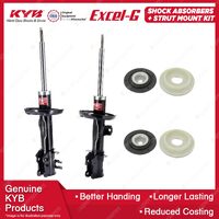 2x Front KYB Shock Absorbers + Strut Mount Kit for Opel Corsa SL A14XER 12-13