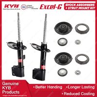 2 Front KYB Shocks Strut Mount Kit for Peugeot 308 5FT 5FW 5FY 8FR 9HR 9HZ 08-14