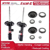 Pair Front KYB Shock Absorbers Strut Top Mount Kit for Peugeot 308 RHH RHR 08-13