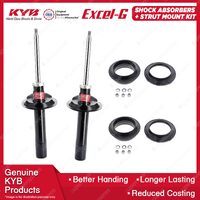 2x Front KYB Shock Absorbers + Strut Mount Kit for Peugeot 309 XU5M Hatch 89-93