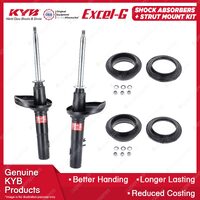 Pair Front KYB Shock Absorbers + Strut Mount Kit for Peugeot 205 XU5J XU9J 84-95