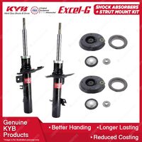 Front KYB Shock Absorbers Strut Mount Kit for Peugeot 207 5FS 5FW 9HR 9HZ 07-ON