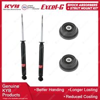 Pair Rear KYB Shock Absorbers + Strut Top Mount Kit for Peugeot 406 D8 D9 95-04