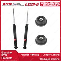 2 Rear KYB Shock Absorbers + Strut Mount Kit for Peugeot 406 XFX XFZ Coupe 97-04