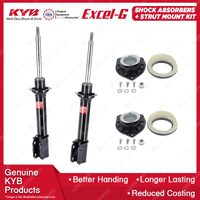 2x Front KYB Shock Absorbers + Strut Mount Kit for Renault Megane X64 K4M 01-04