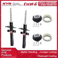 2x Front KYB Shock Absorbers + Strut Mount Kit for Renault Megane X84 08-10