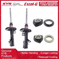 2 Front KYB Shock Absorbers + Strut Mount Kit for Renault Koleos H45 Wagon 08-16