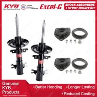 2x Front KYB Shock Absorbers + Strut Mount Kit for Renault Laguna X91 08-11