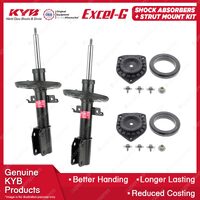 2x Front KYB Shock Absorbers + Strut Mount Kit for Renault Fluence X38 M4R 10-On