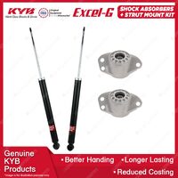 2 Rear KYB Shock Absorbers Strut Mount Kit for Skoda Roomster 5J FWD Wagon 07-ON