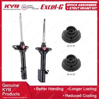 2 Rear KYB Shock Absorbers Strut Mount Kit for Subaru Liberty BD7 BG7 EJ22 94-96