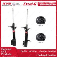 2 Rear KYB Shock Absorbers Strut Mount Kit for Subaru Liberty BD6 BG6 EJ22 94-96