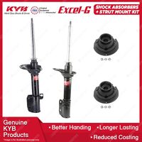 Pair Rear KYB Shock Absorbers + Strut Top Mount Kit for BD BG EJ22 EJ25D 96-99