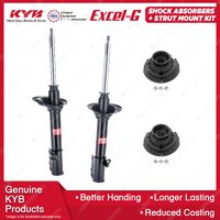 2x Rear KYB Shock Absorbers + Strut Mount Kit for Subaru Outback BG9 EJ25D 96-98